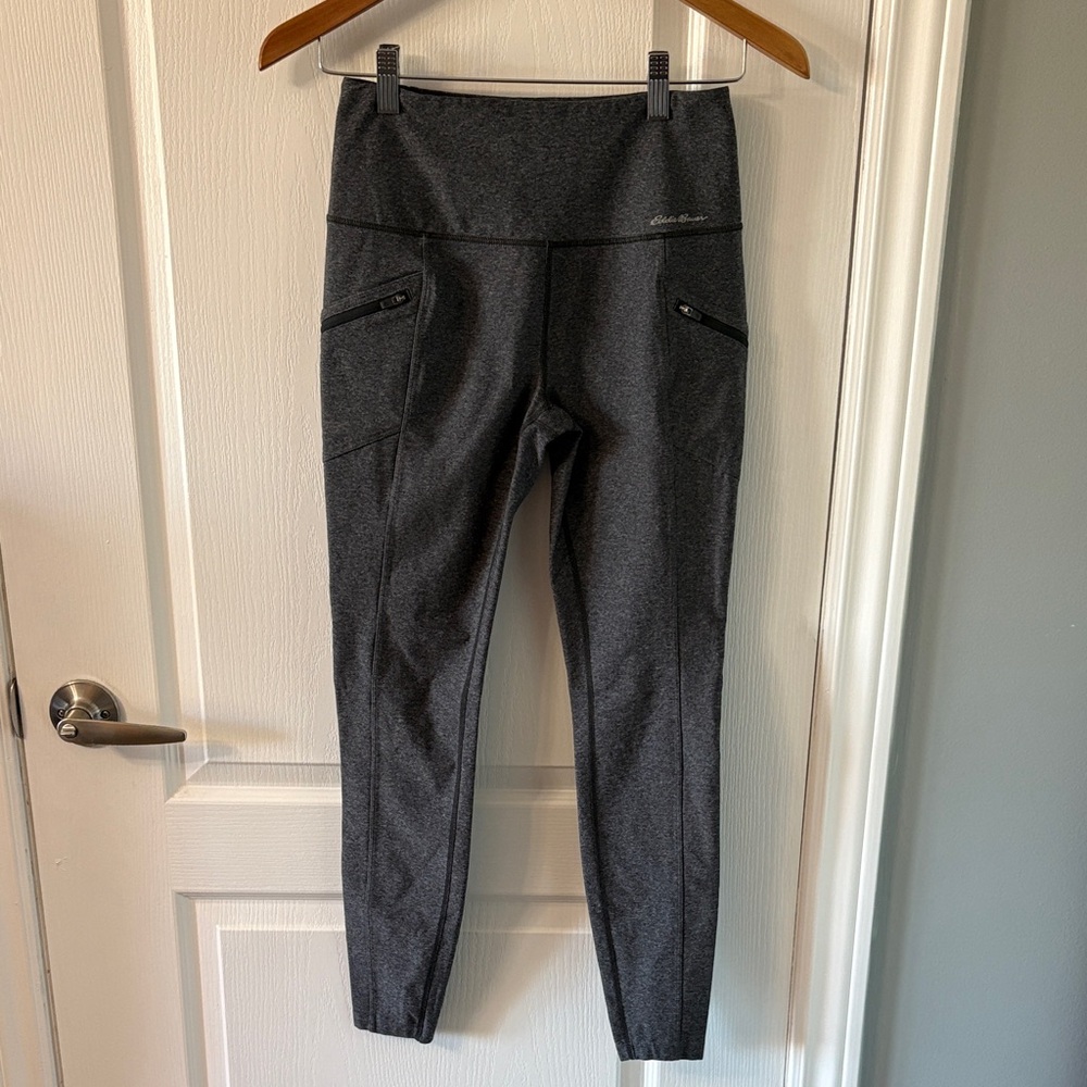 Eddie Bauer Charcoal Leggings with Zipper Pockets